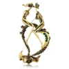 European and American cross-border fashion alloy enamel couple brooches, creative and personalized women's clothing brooch accessories and pins details Picture